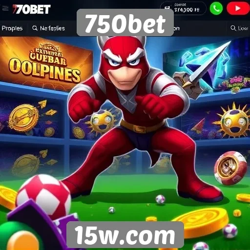 Variedade de jogos disponíveis na 750bet